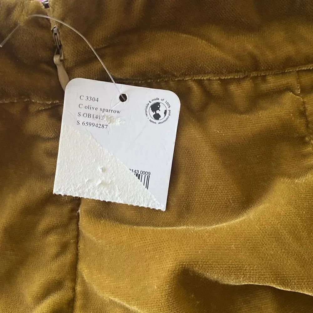 NWT - FREE PEOPLE VIVIENNE VELVET MINI SKIRT IN OLIVE GREEN SIZE: 0 - Picture 9 of 10